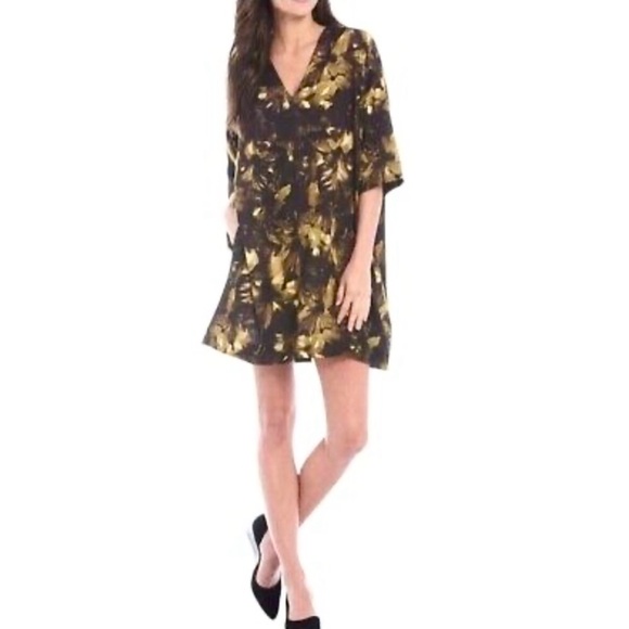 BRYN WALKER  Bingley Floral Print Shift  Italian Fabric Dress with Pockets Sz S - Picture 1 of 11
